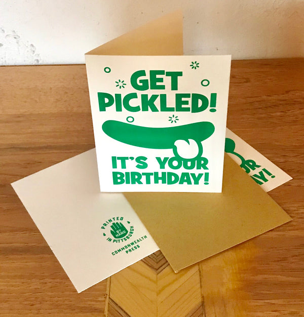 get pickled birthday card