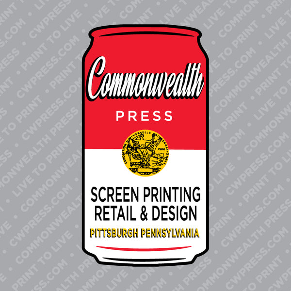 Commonwealth Press Soup Can Sticker