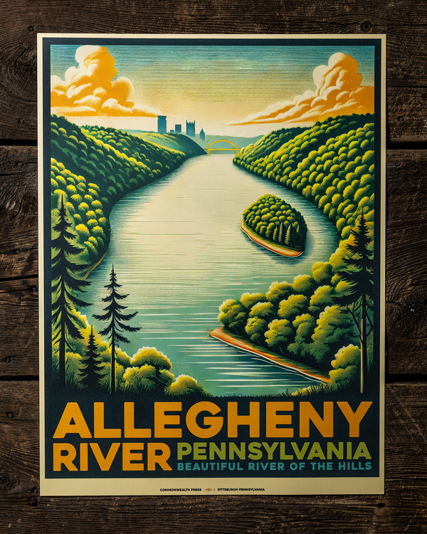 Famous Rivers Poster Allegheny River Poster - cwpress