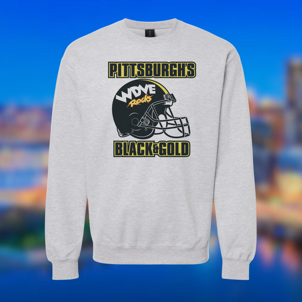 DVE Pittsburgh Black and Gold Crewneck Sweatshirt