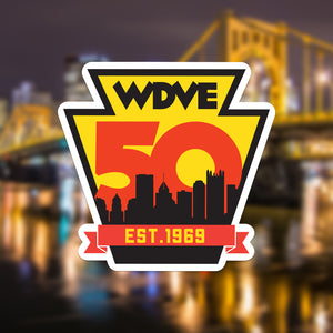 WDVE 50th Anniversary Sticker