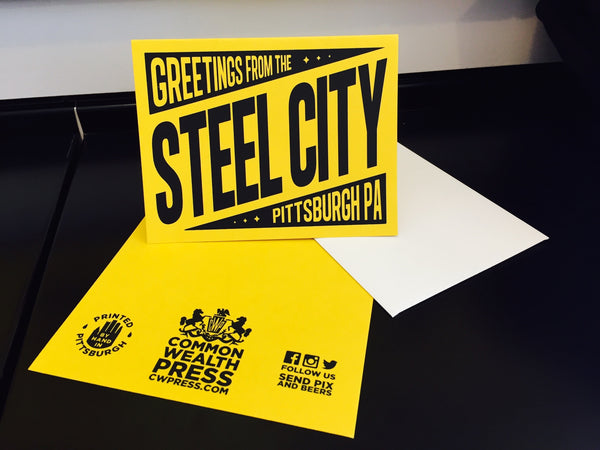 Greetings from the Steel City Greeting Card