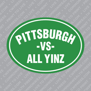 Irish Pittsburgh VS All Yinz Sticker