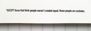 All people are created equal